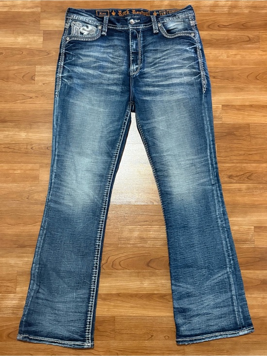Rock Revival Denim - Rock Revival Ultra High Rise Curvy Boot Rima Distressed Jeans Women’s 33